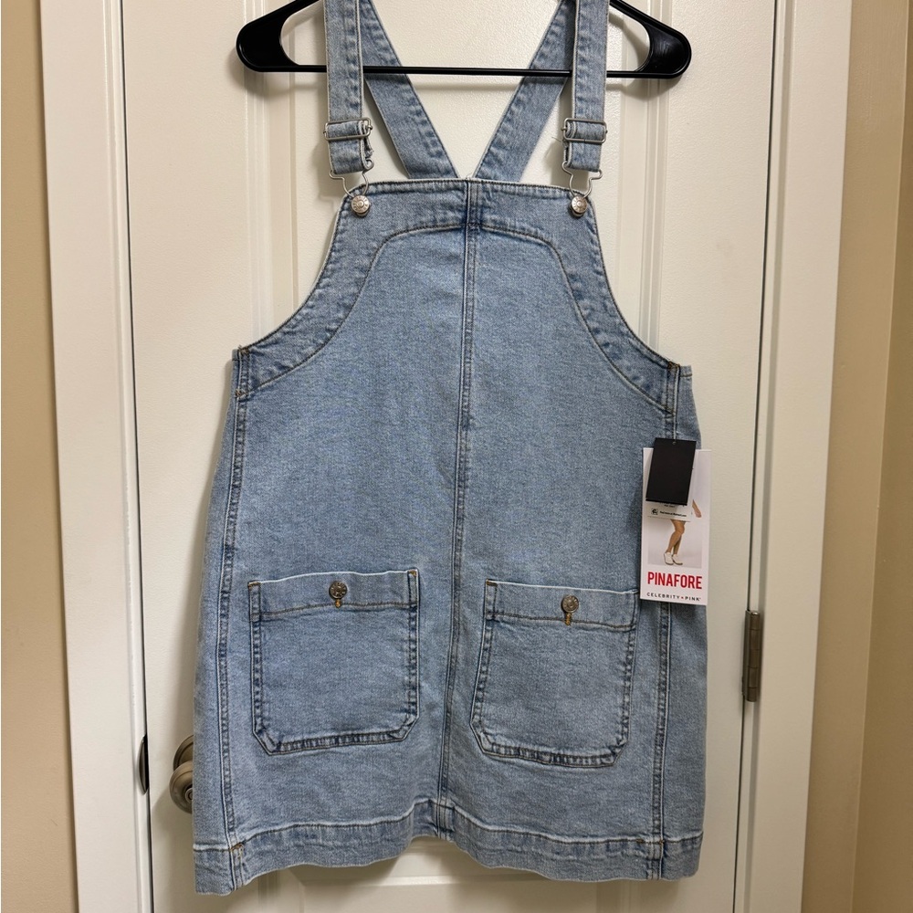 Celebrity Pink Denim Overall Dress